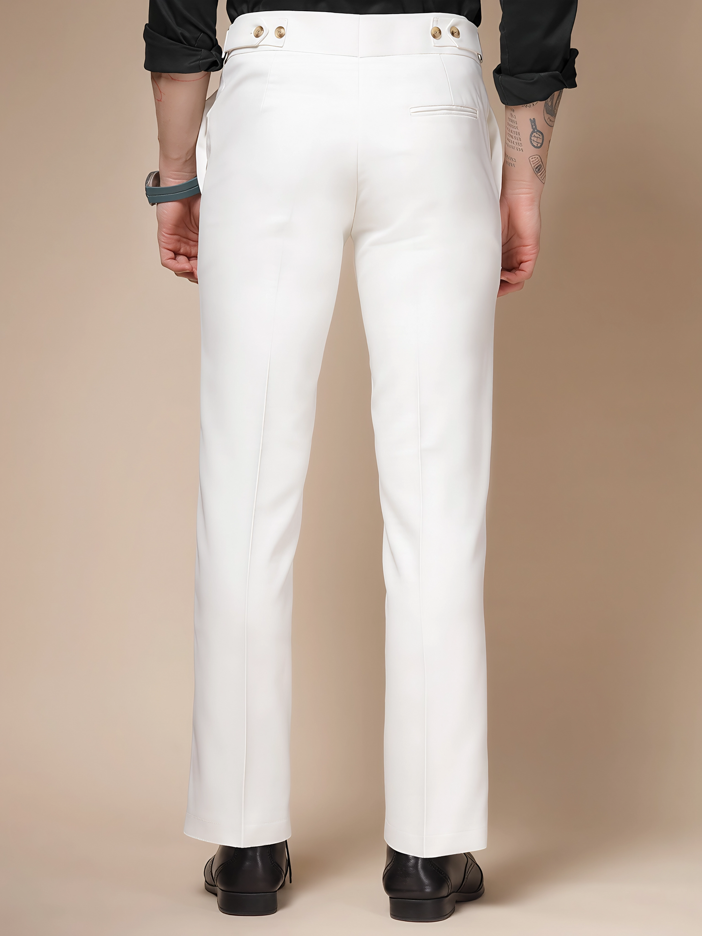 White Oxford Gurkha Trouser by ITALIAN VEGA®