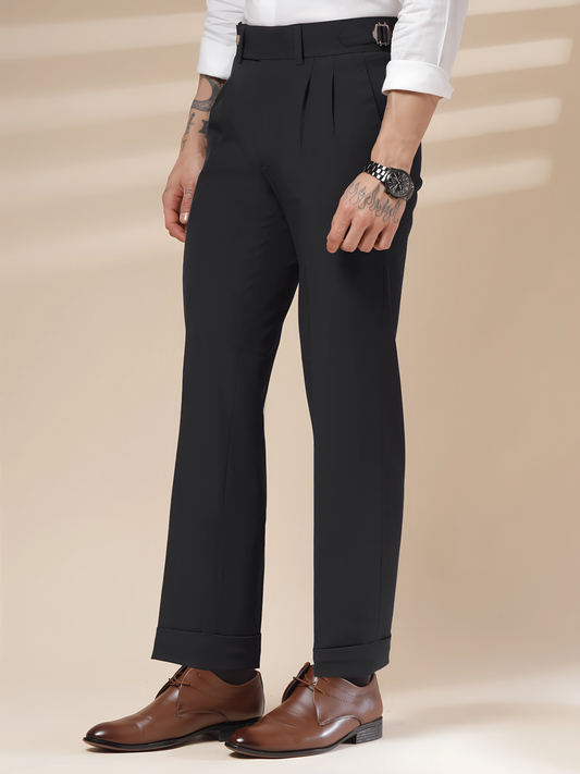 Italian Black Signature Gurkha Pants by Italian Vega