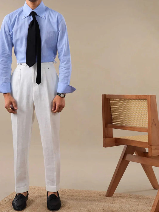 Italian Vega - Spread Button Down Collor Linen Shirt