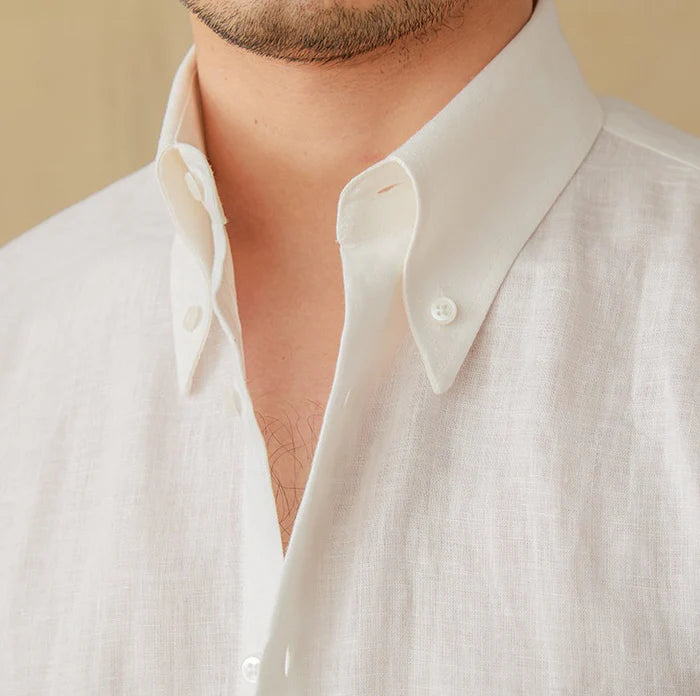 Italian Vega Firenze 100% Linen Button-Down Shirt