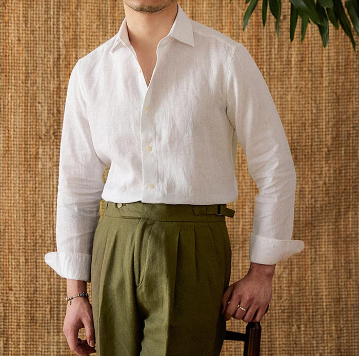 Cannes 120 Lea Premium Linen Shirt – Italian Vega®