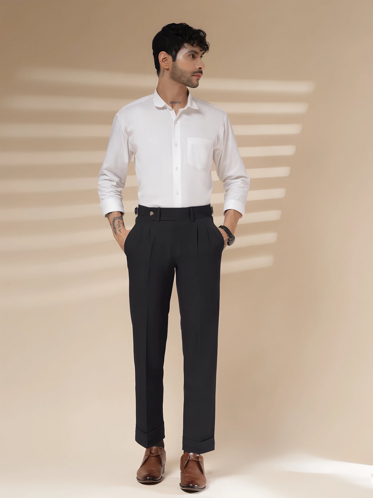 Italian Black Signature Gurkha Pants by Italian Vega
