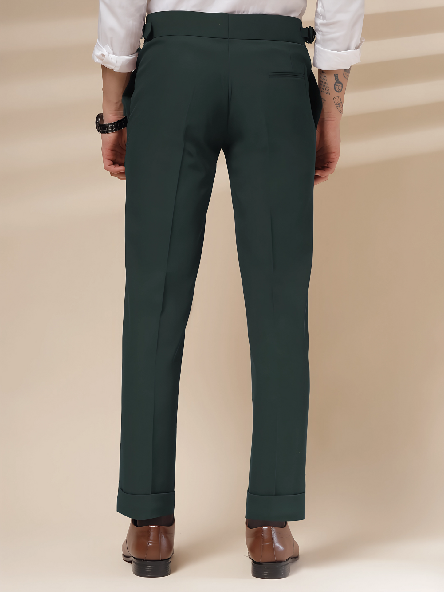 Italian Bottle Green Signature Gurkha Pants by ITALIAN VEGA®