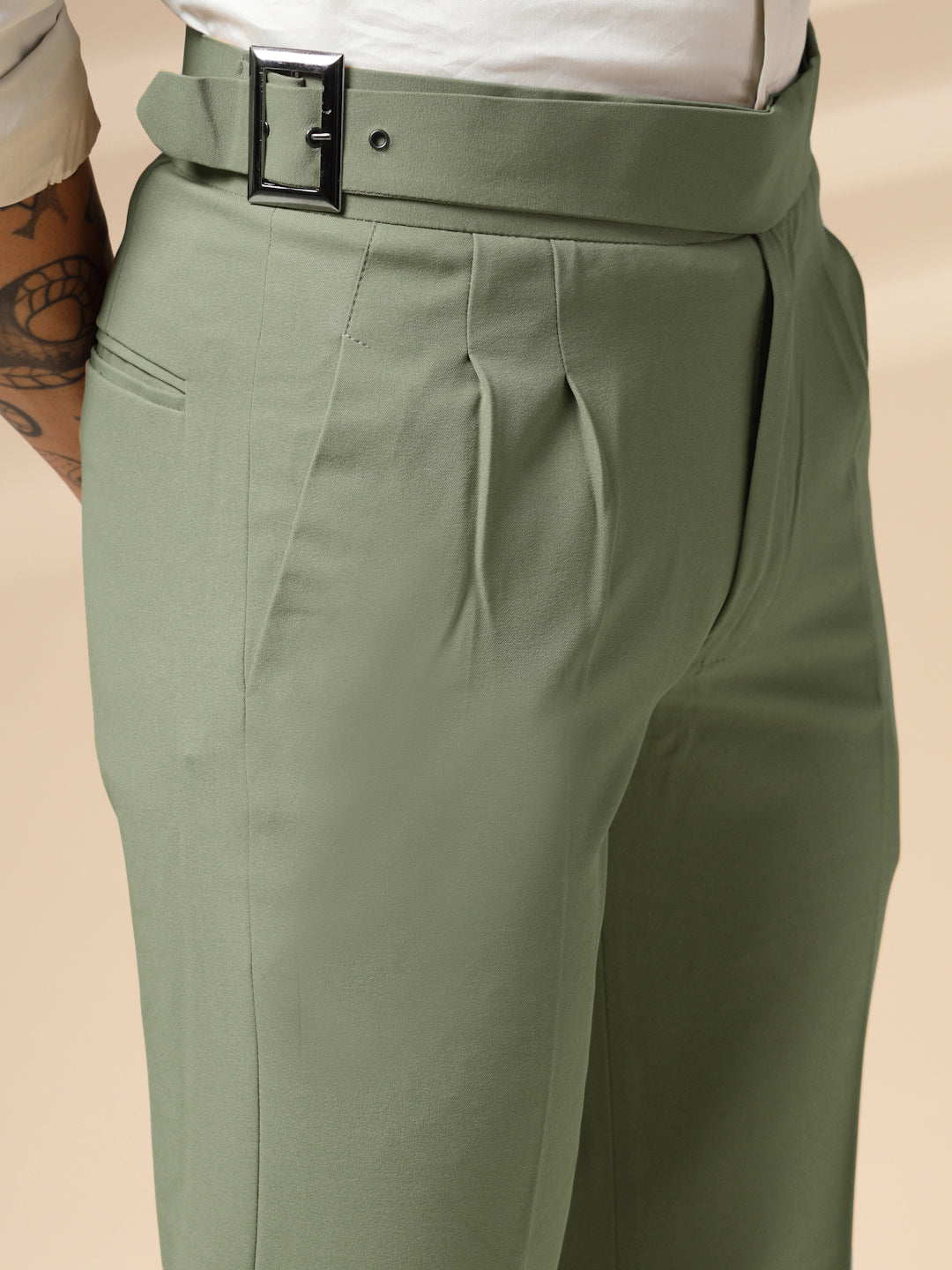 Pebble Classic Buckle Gurkha Pants by ITALIAN VEGA®