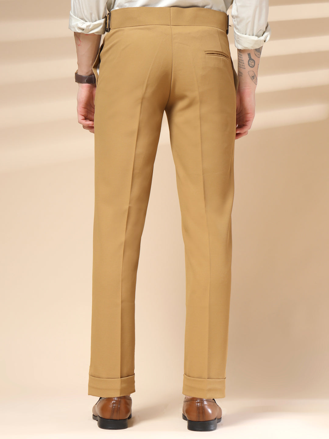 Camel Classic Buckle Gurkha Pants by ITALIAN VEGA®