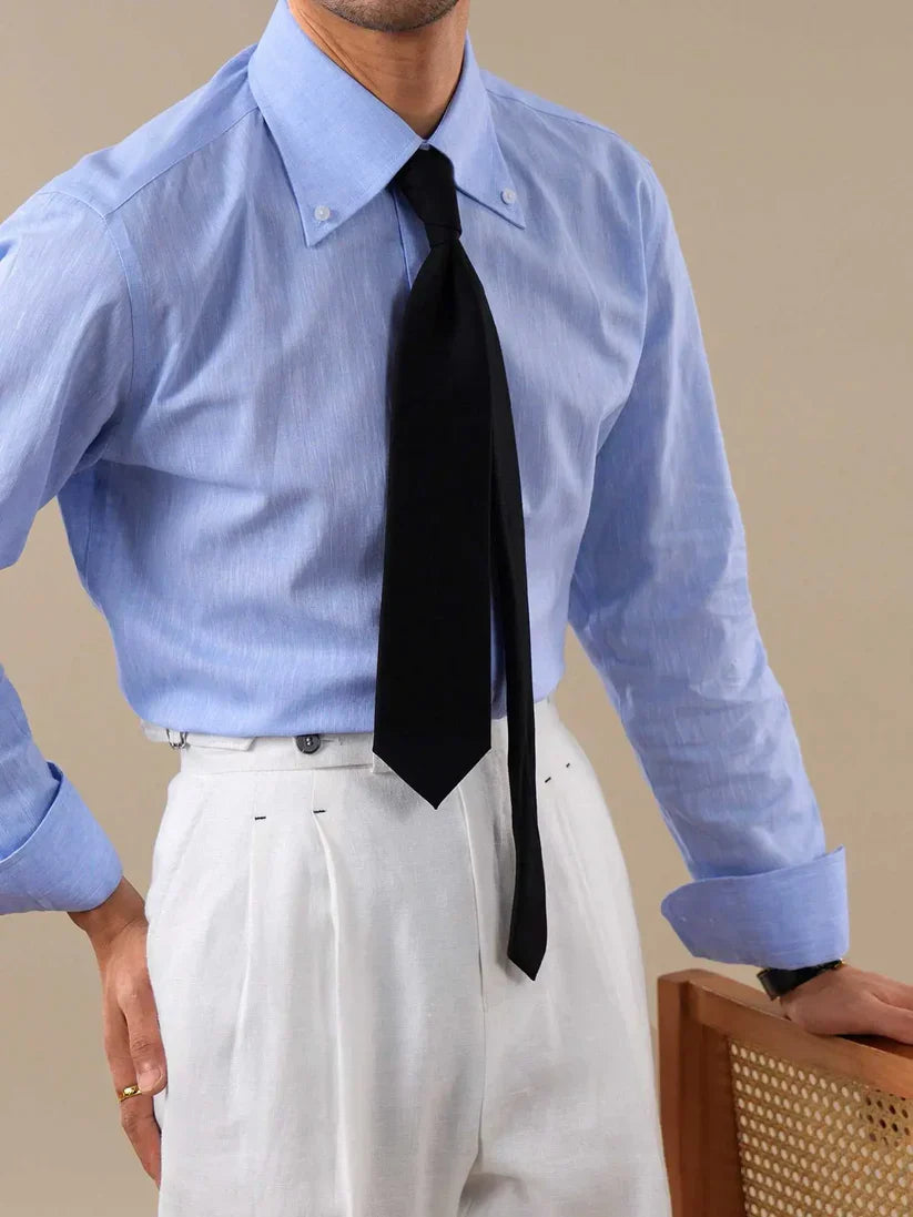 Italian Vega - Spread Button Down Collor Linen Shirt