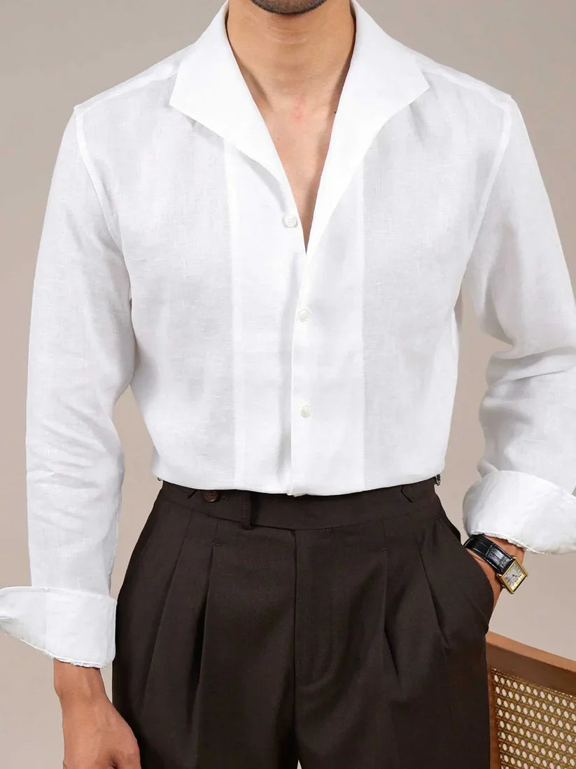 Italian Vega - Cooper Collor Linnen Shirt
