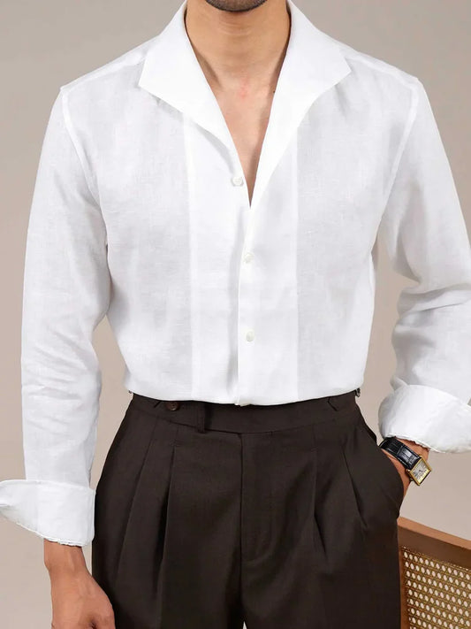 Italian Vega - Cooper Collor Linnen Shirt