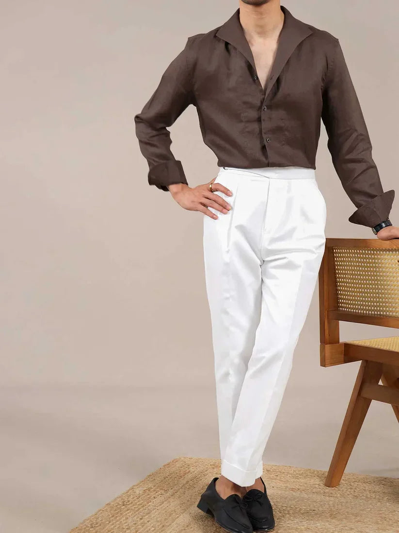 Italian Vega - Cooper Collor Linnen Shirt