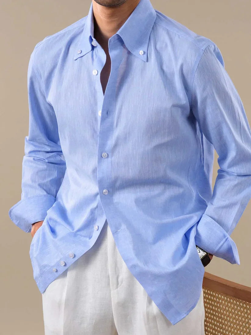 Italian Vega - Spread Button Down Collor Linen Shirt