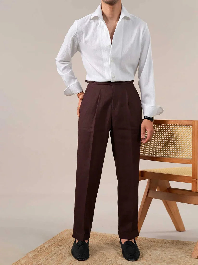 Italian Vega - Crimpled Cotton Ivory White Shirt