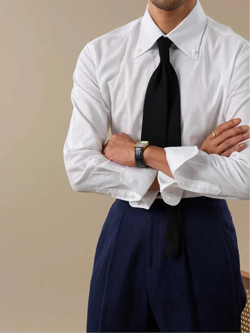 Italian Vega - Spread Button Down Collor Linen Shirt