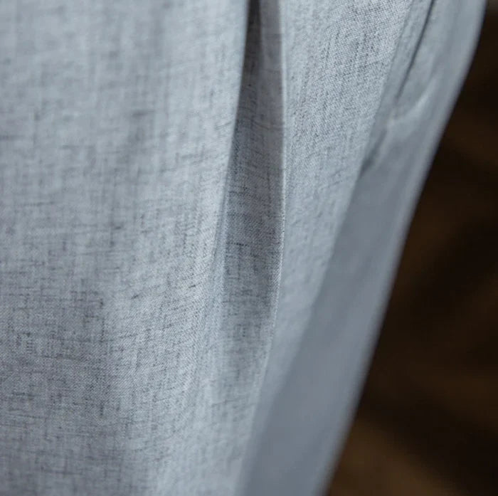 Ash Grey Slub Signature Buttoned Gurkha by ITALIAN VEGA®